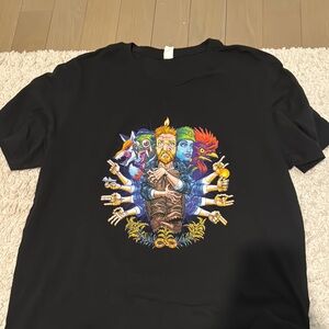 Tyler Childers Black Graphic T-Shirt with Colorful Design